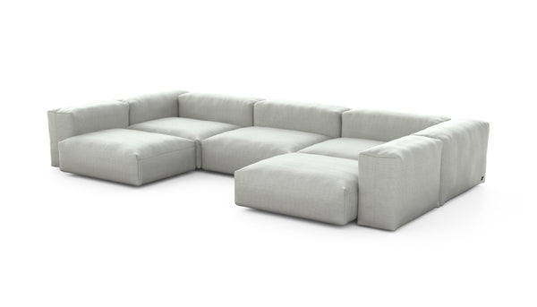 Preset u-shape sofa - pique - light grey - 377cm x 199cm