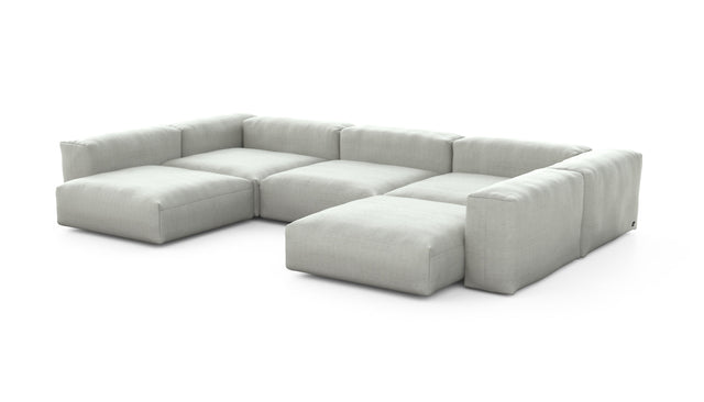 Preset u-shape sofa - pique - light grey - 377cm x 241cm