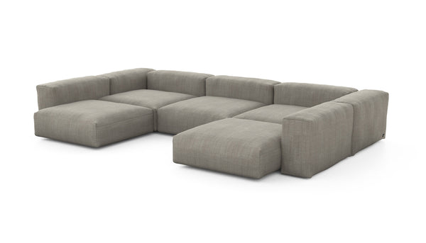 Preset u-shape sofa - pique - stone - 377cm x 241cm