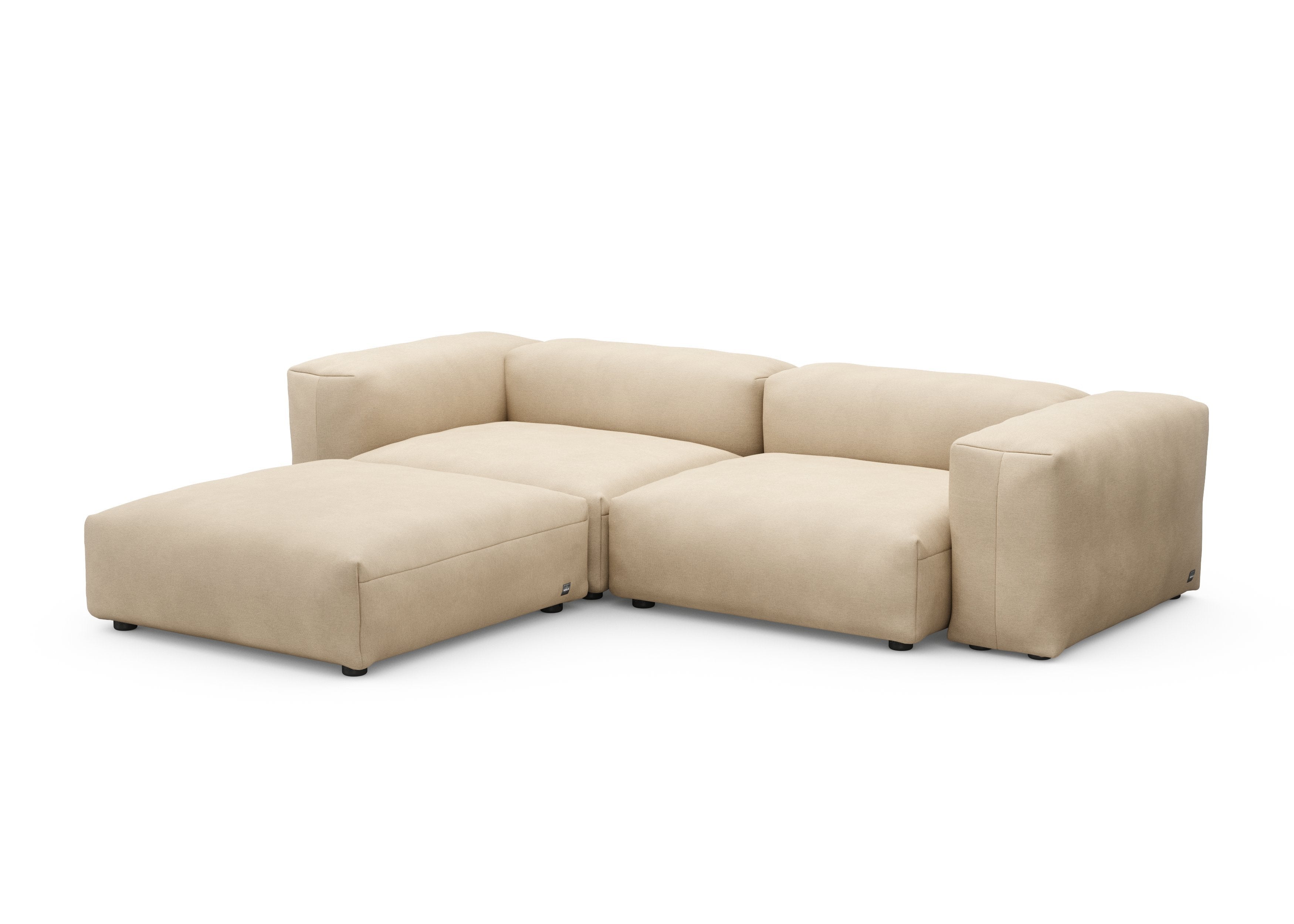 vetsak®-Corner Sofa L Canvas sand