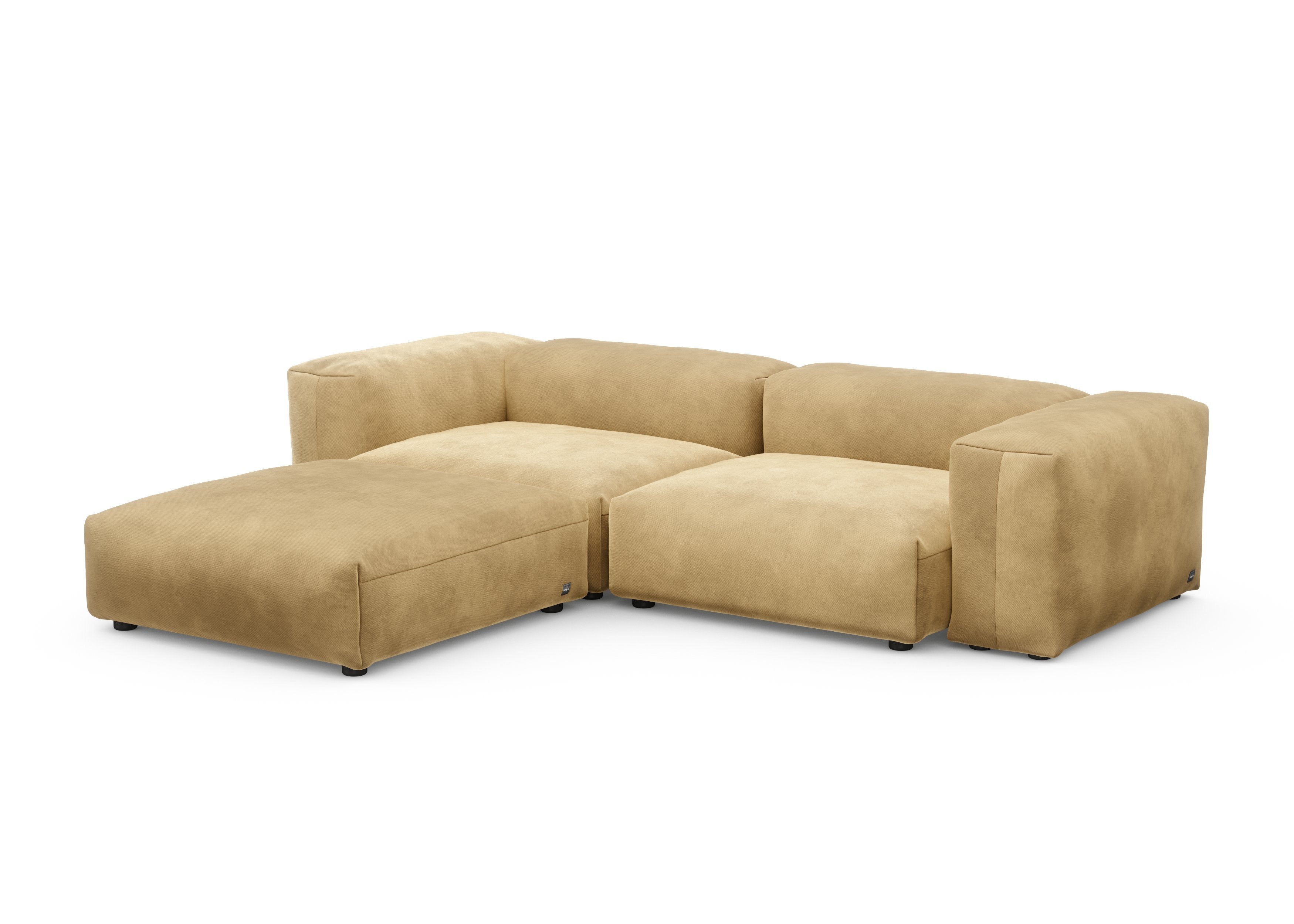 vetsak®-Corner Sofa L Velvet caramel