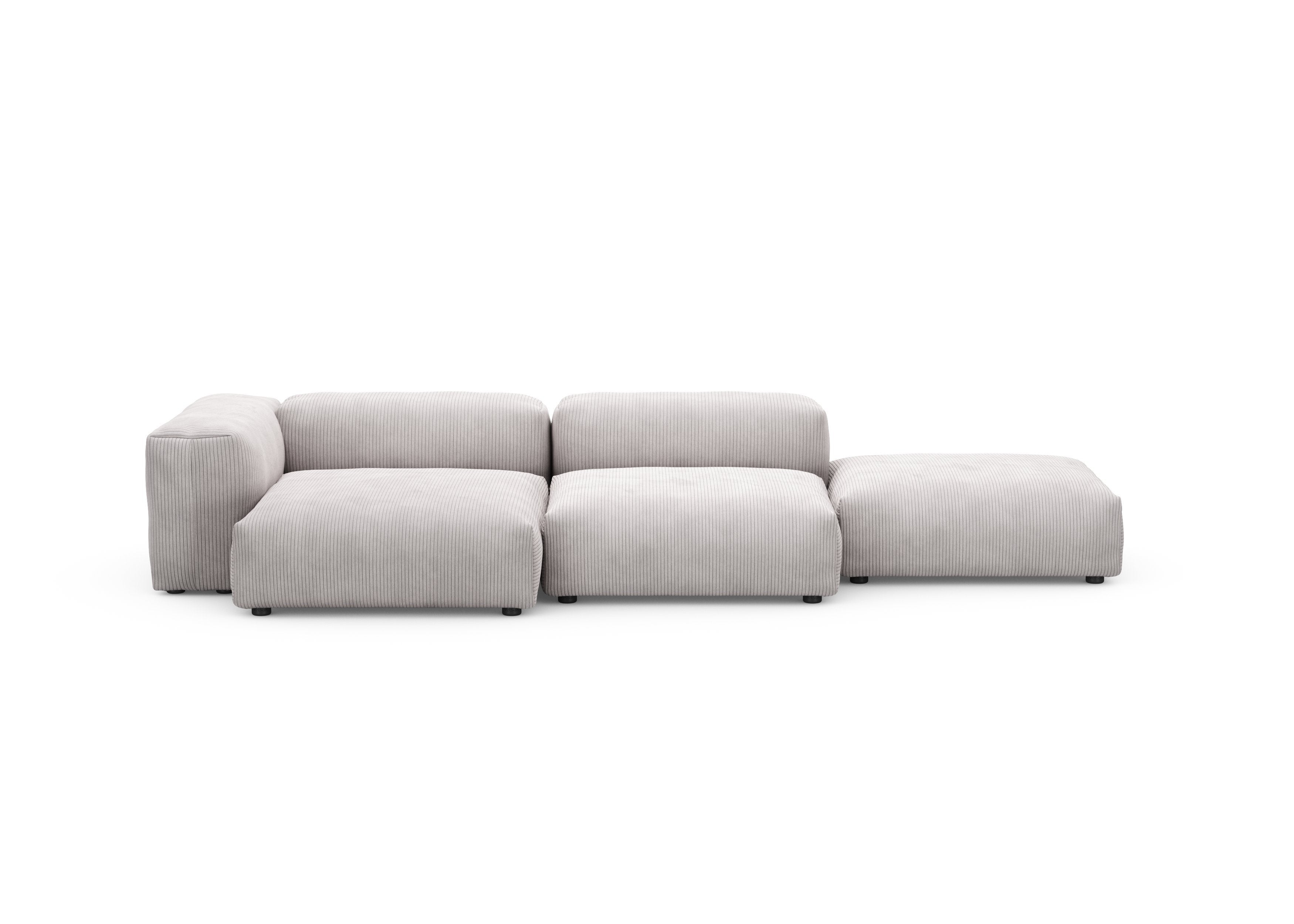 vetsak®-Three Seat Sofa L Cord Velours platinum