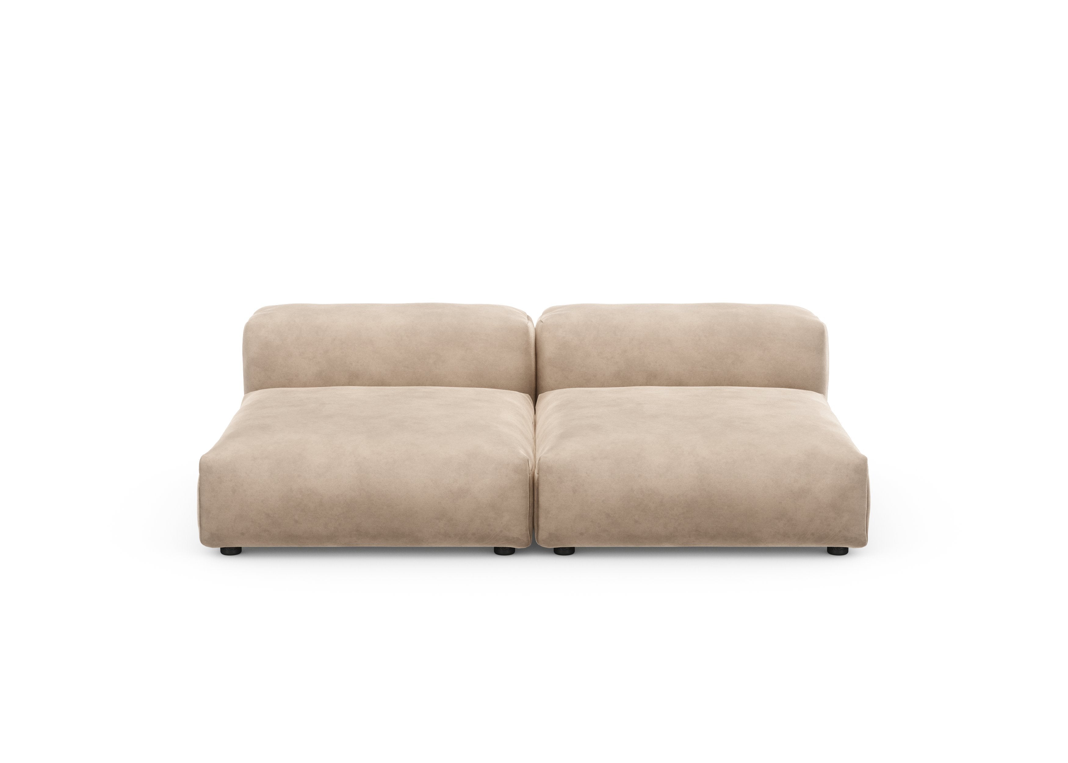 vetsak®-Two Seat Lounge Sofa L Velvet stone